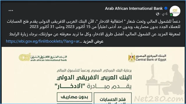 الشمول المالي البنك العربي الافريقي
